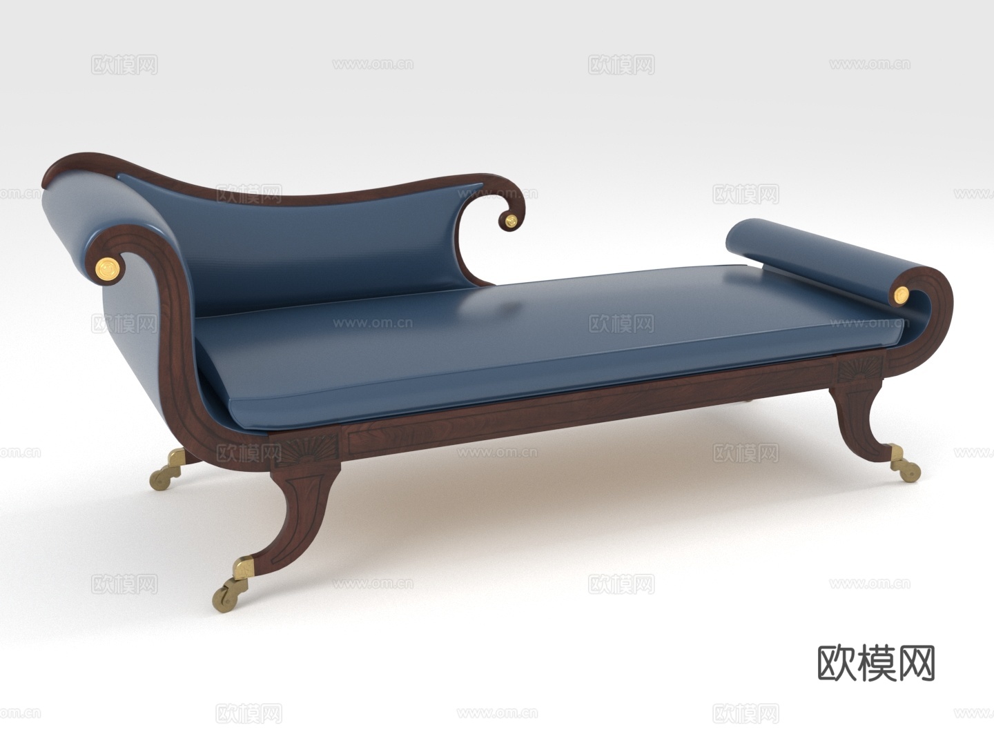 贵妃椅 长椅 卧榻 欧式沙发 休闲躺椅3d模型下载（渲染图1）