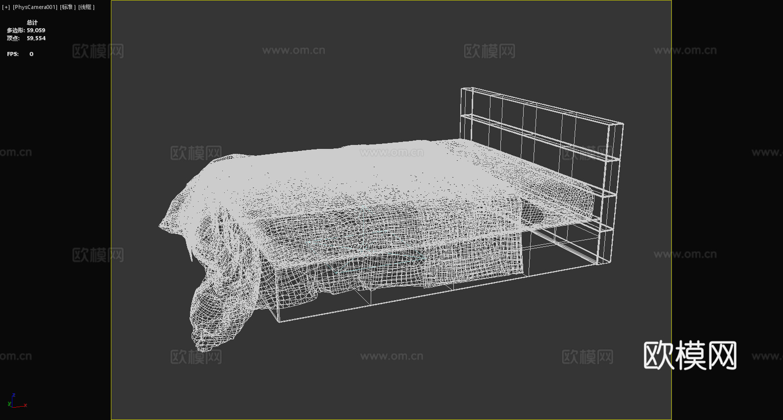 单人床 双人床 木床 简约床 实木床3d模型下载（渲染图6）