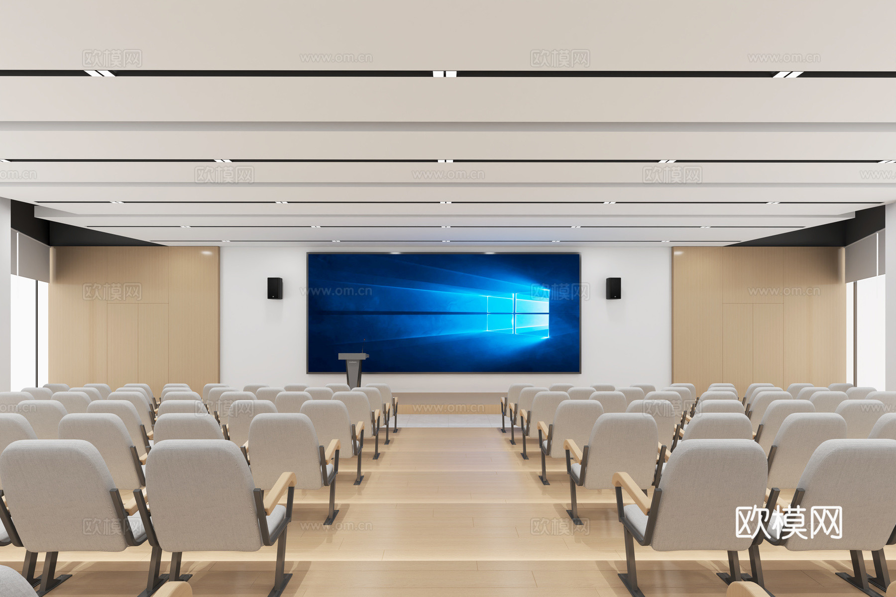 报告厅 阶梯报告厅 阶梯教室 阶梯演讲室 阶梯座椅3d模型下载