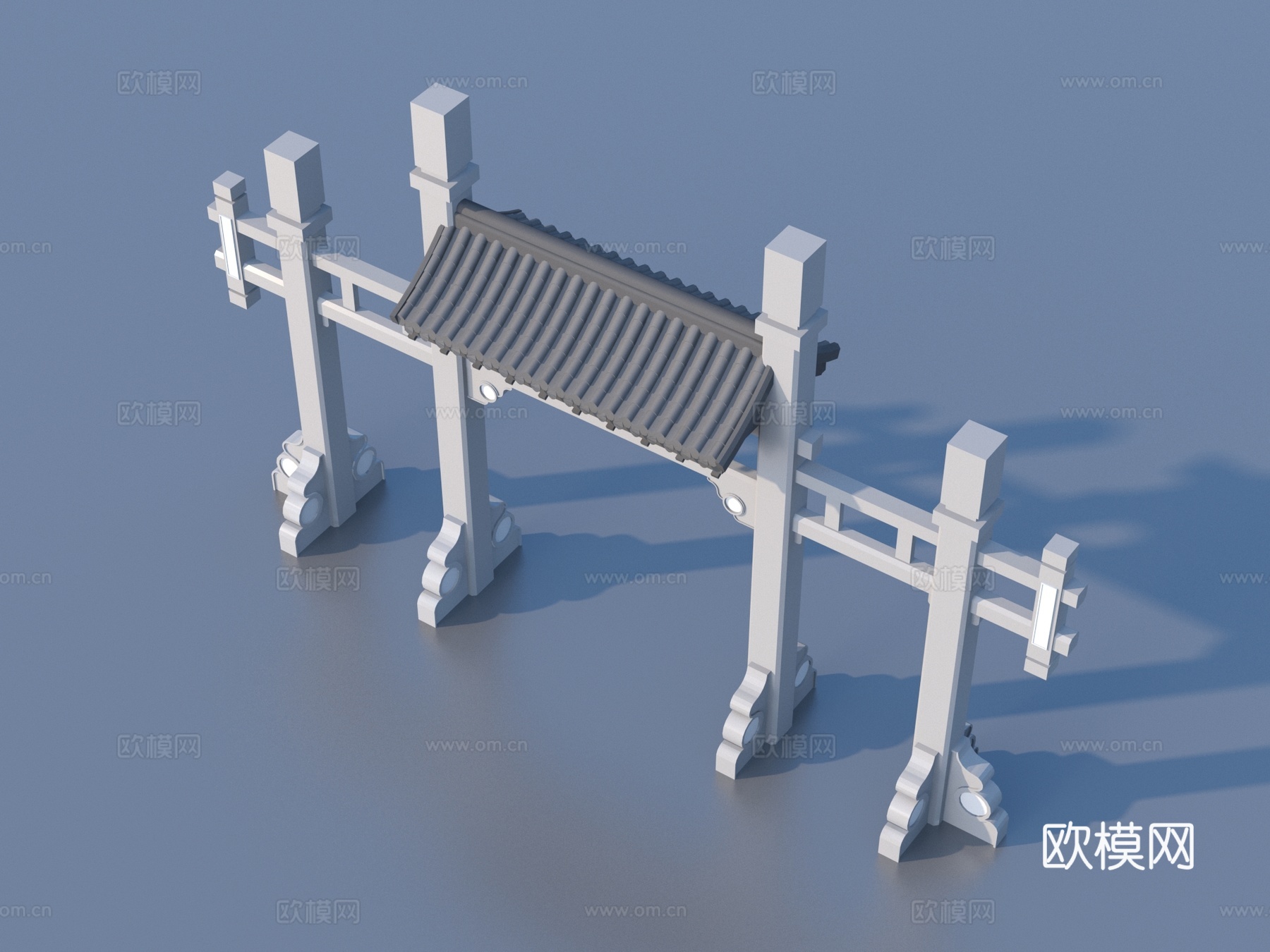 牌坊 古代牌坊 大门 入口3d模型下载