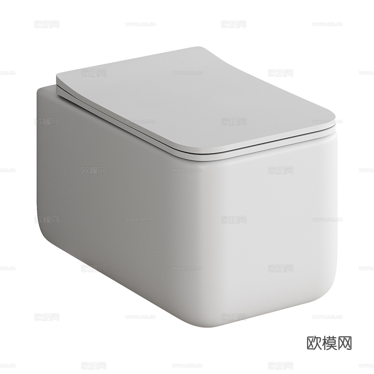 现代奶油风马桶 坐浴盆3d模型