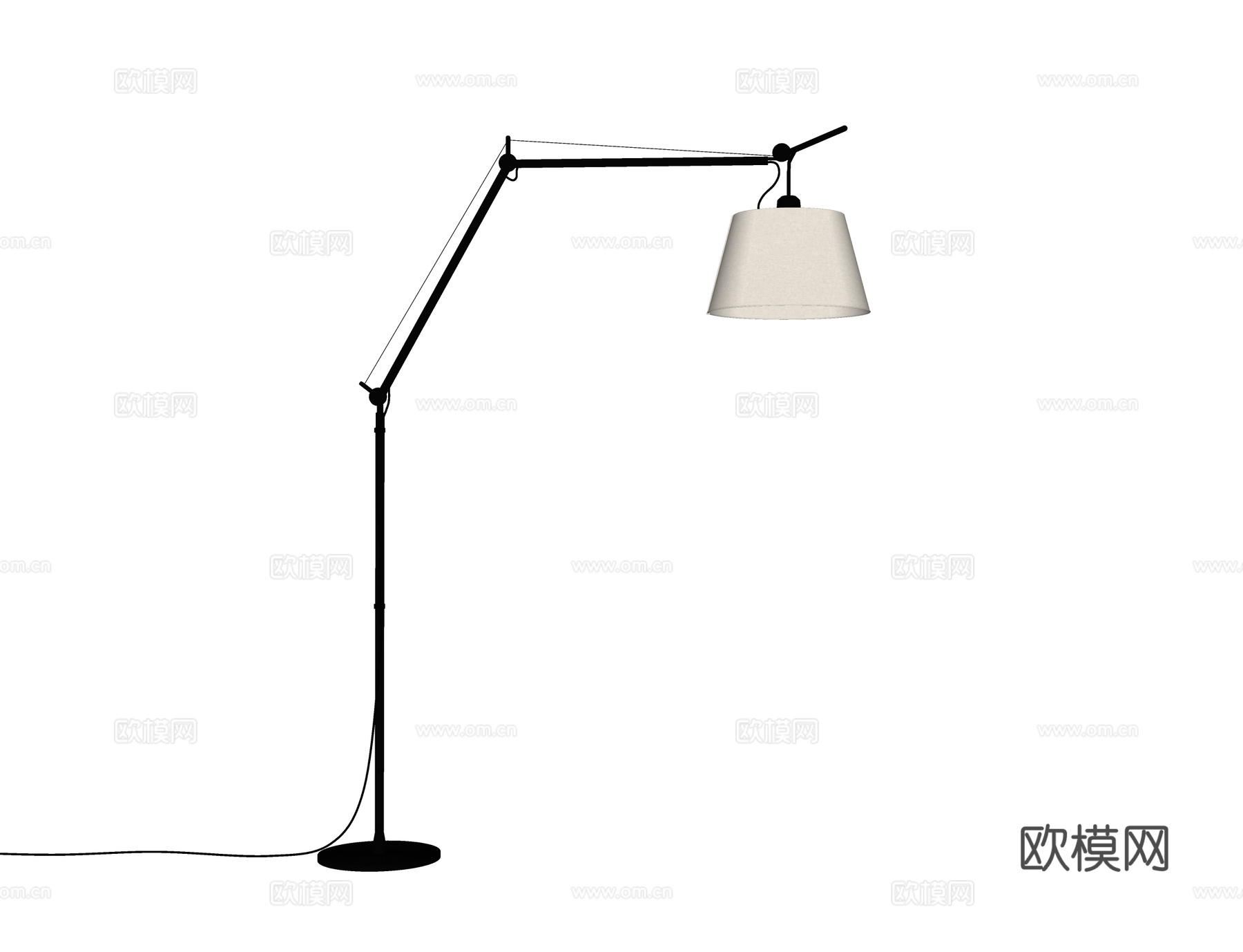 现代落地灯su模型