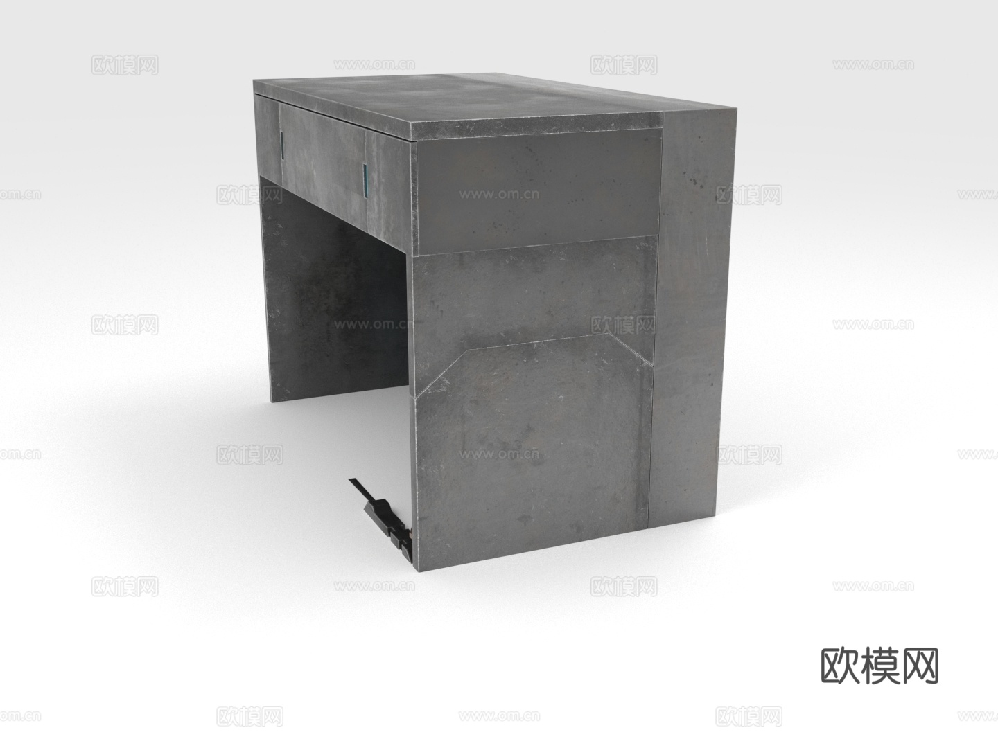 书桌 办公桌 简约桌 桌子 工作台3d模型下载（渲染图1）