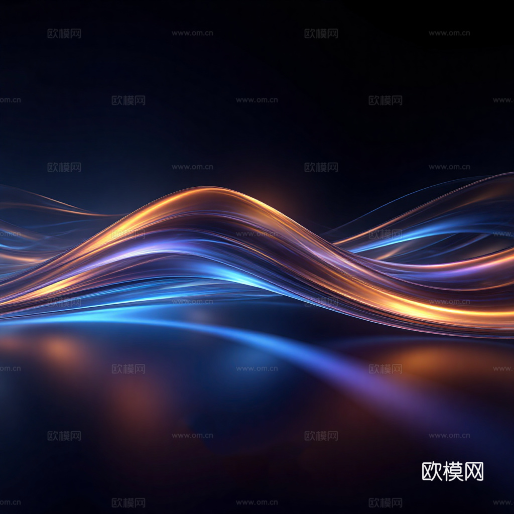 动感光线 科技线条 蓝色科技线条