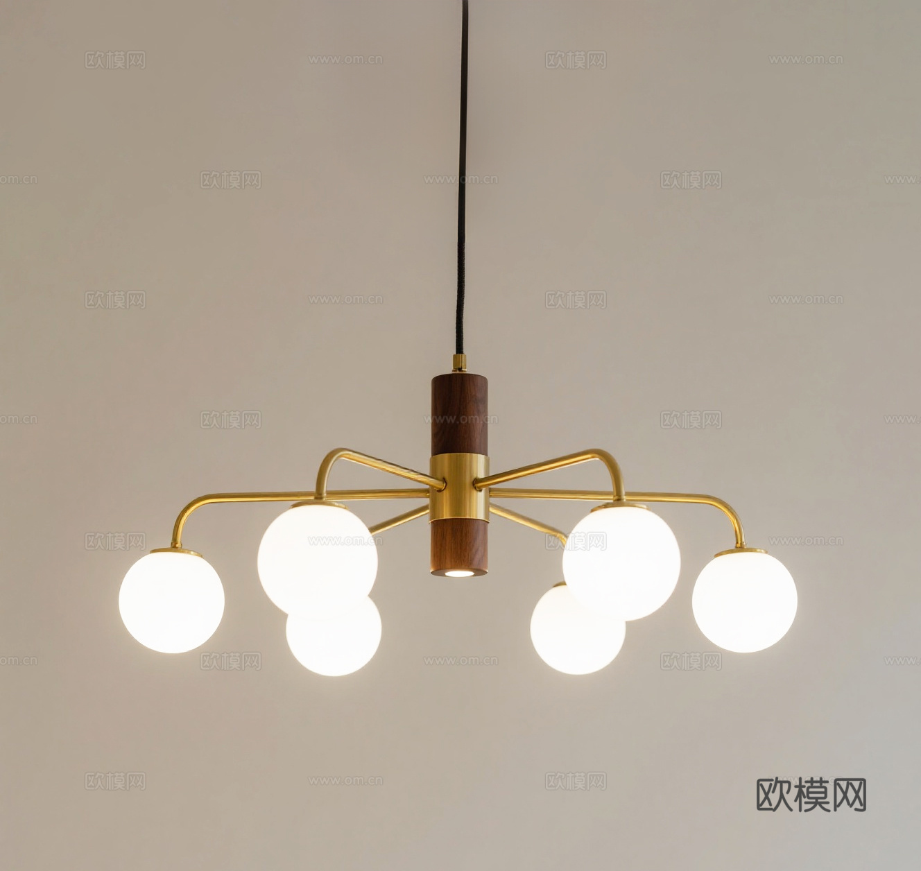 现代多头吊灯 装饰灯su模型