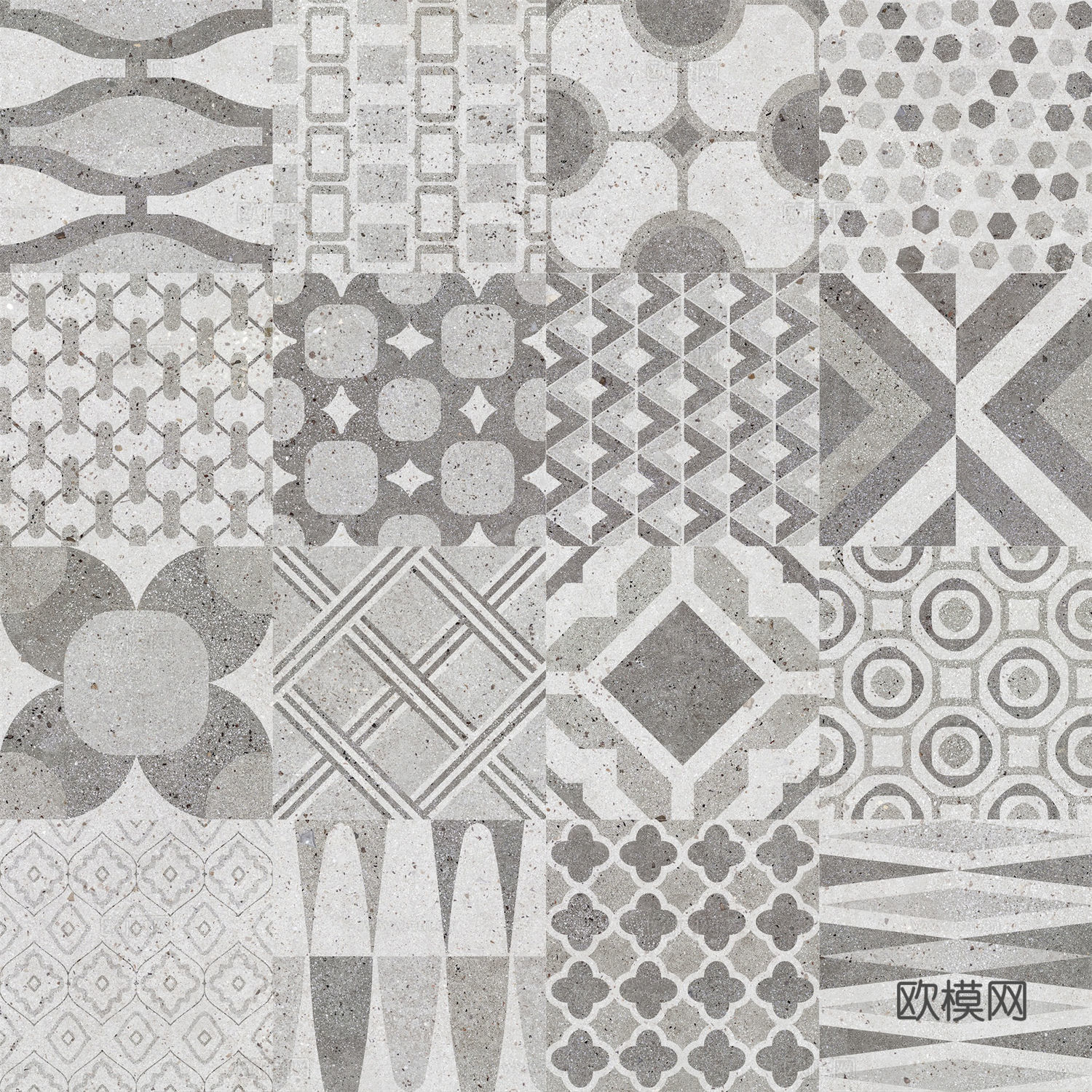 石材拼花 小花砖地砖瓷砖 现代几何花砖下载