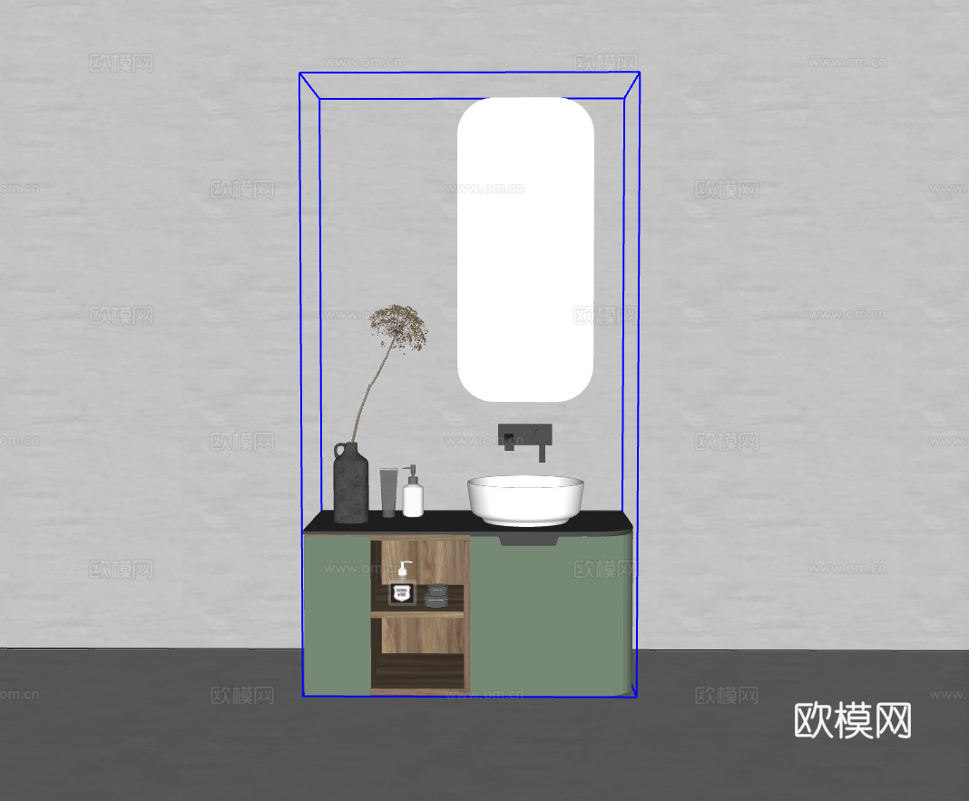 洗手台su模型