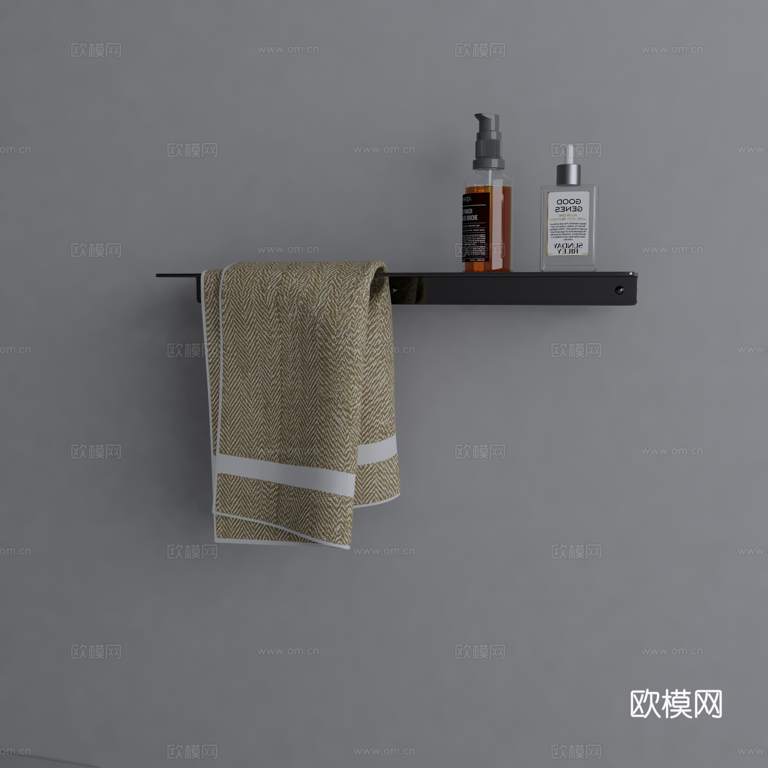 毛巾架su模型