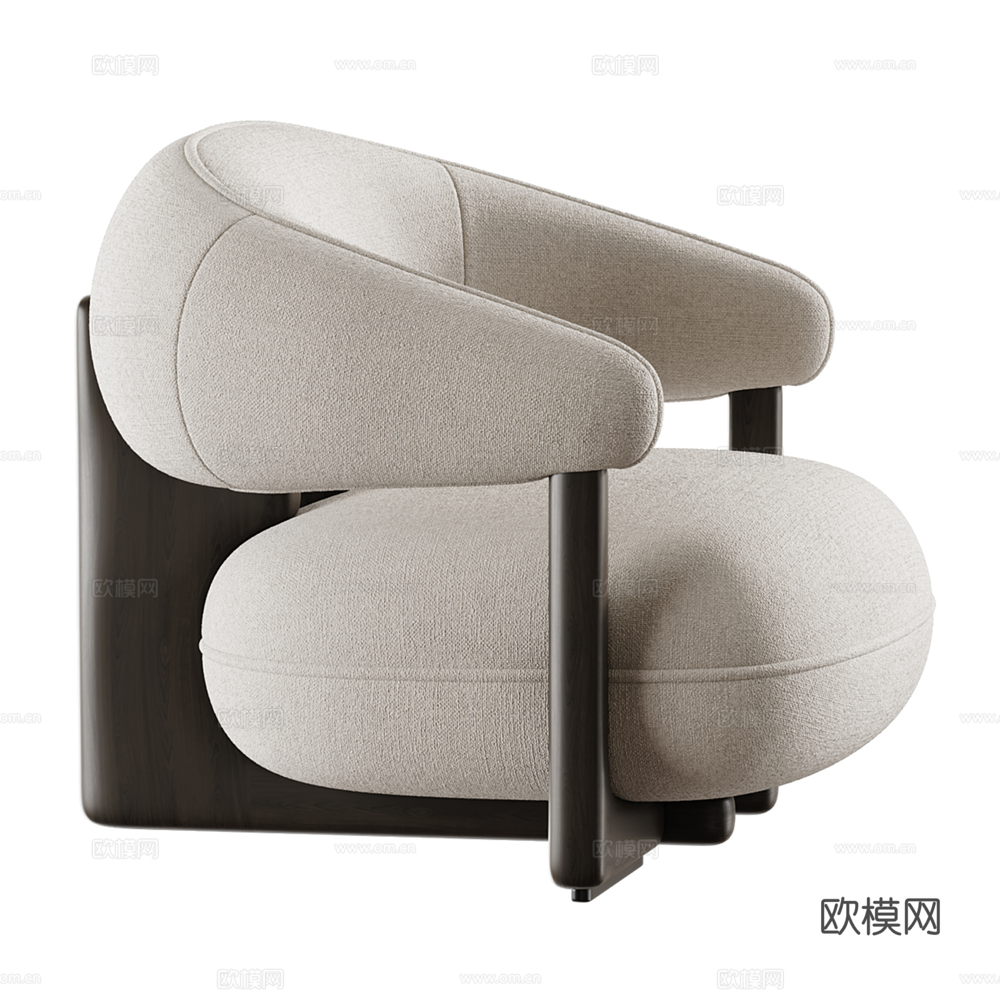 现代扶手椅 休闲椅su模型