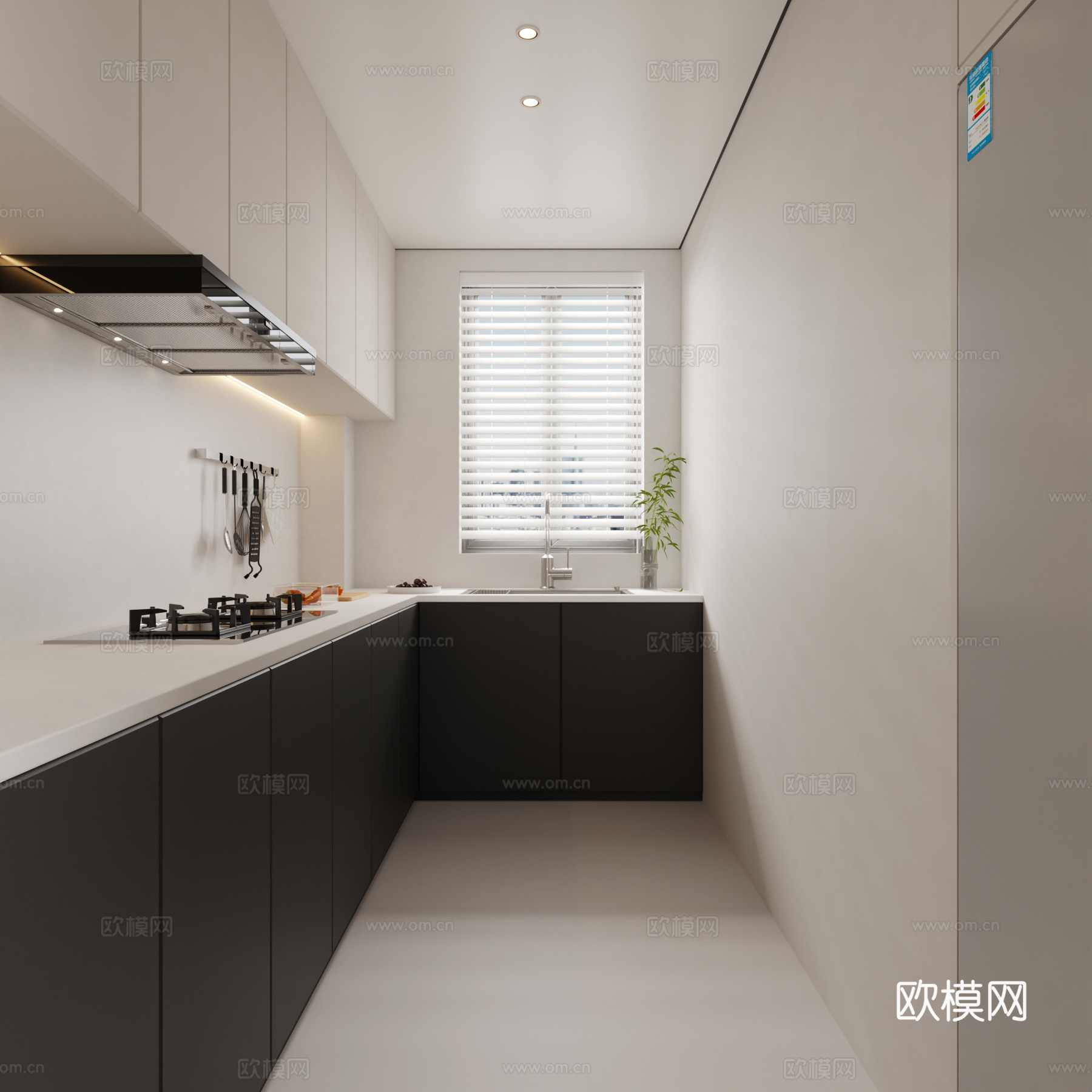 现代厨房su模型