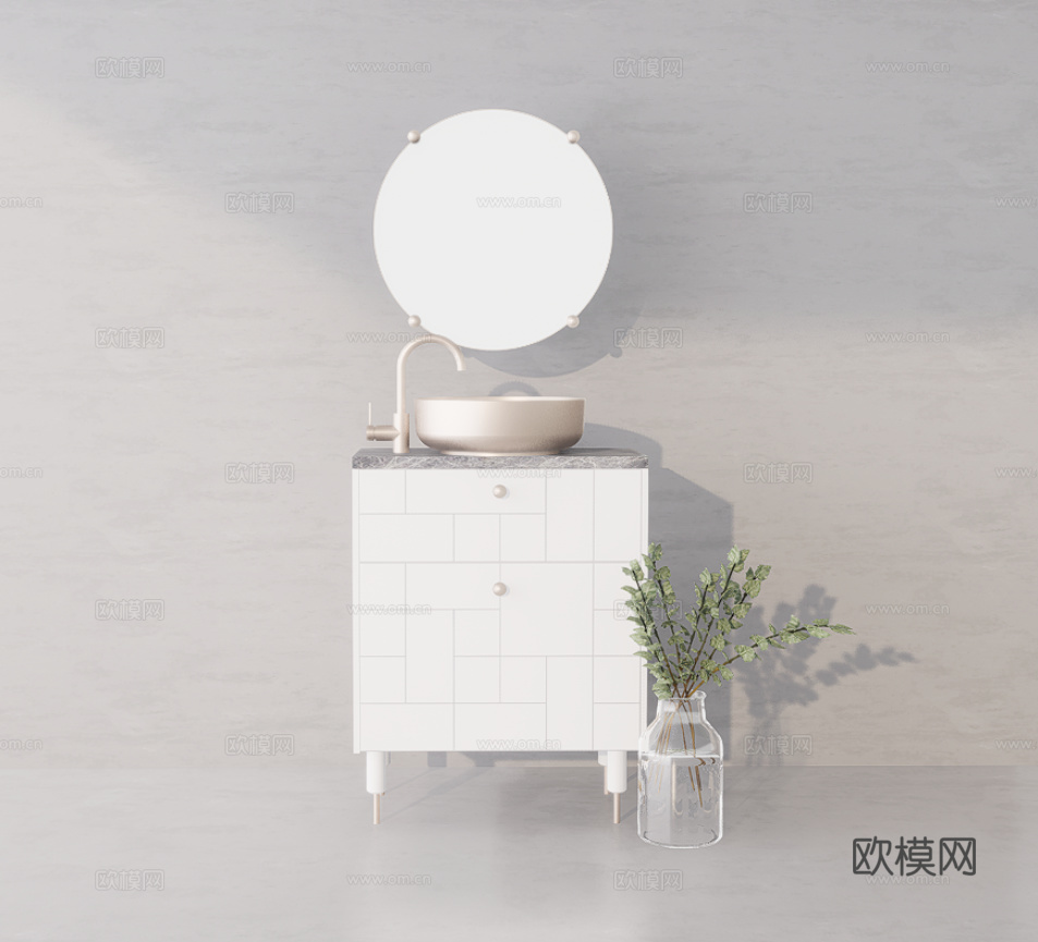 洗手台su模型