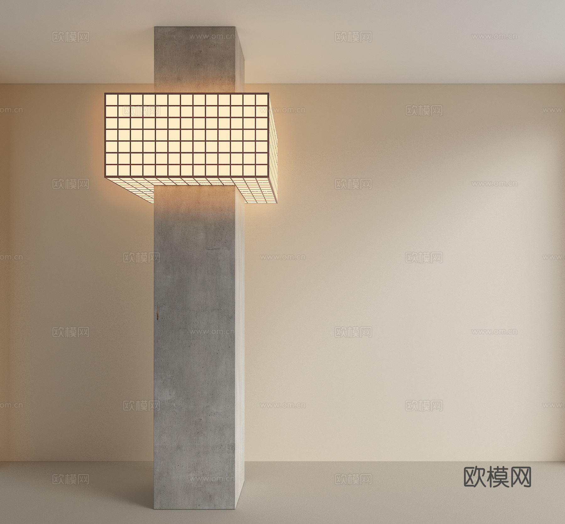 现代柱子 造型柱 艺术柱 方柱 支撑柱 装饰柱 石柱su模型