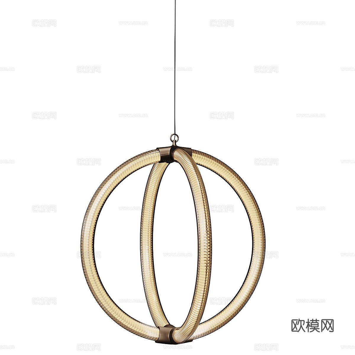 现代轻奢线性装饰吊灯3d模型