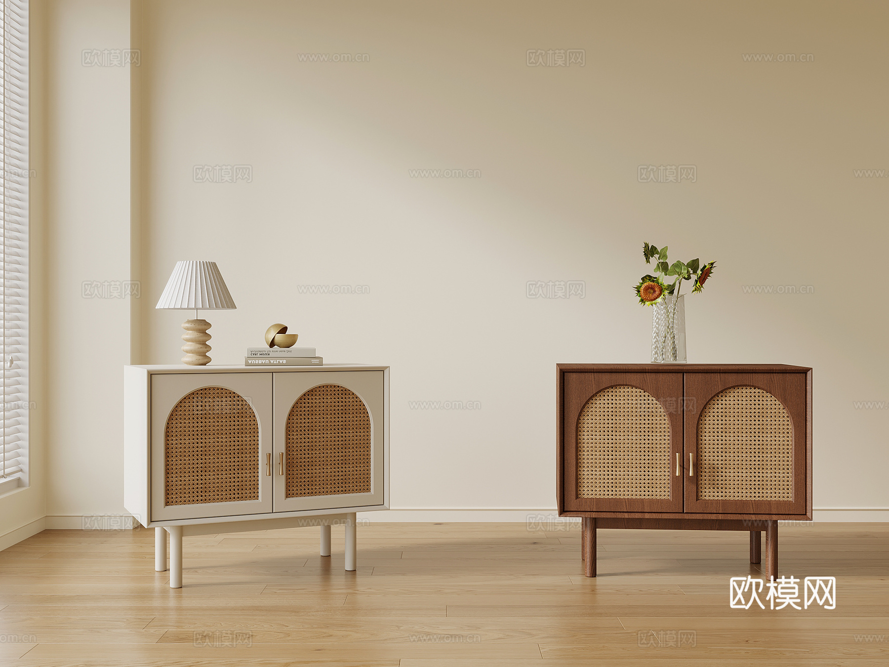 法式中古床头柜 摆件3d模型下载