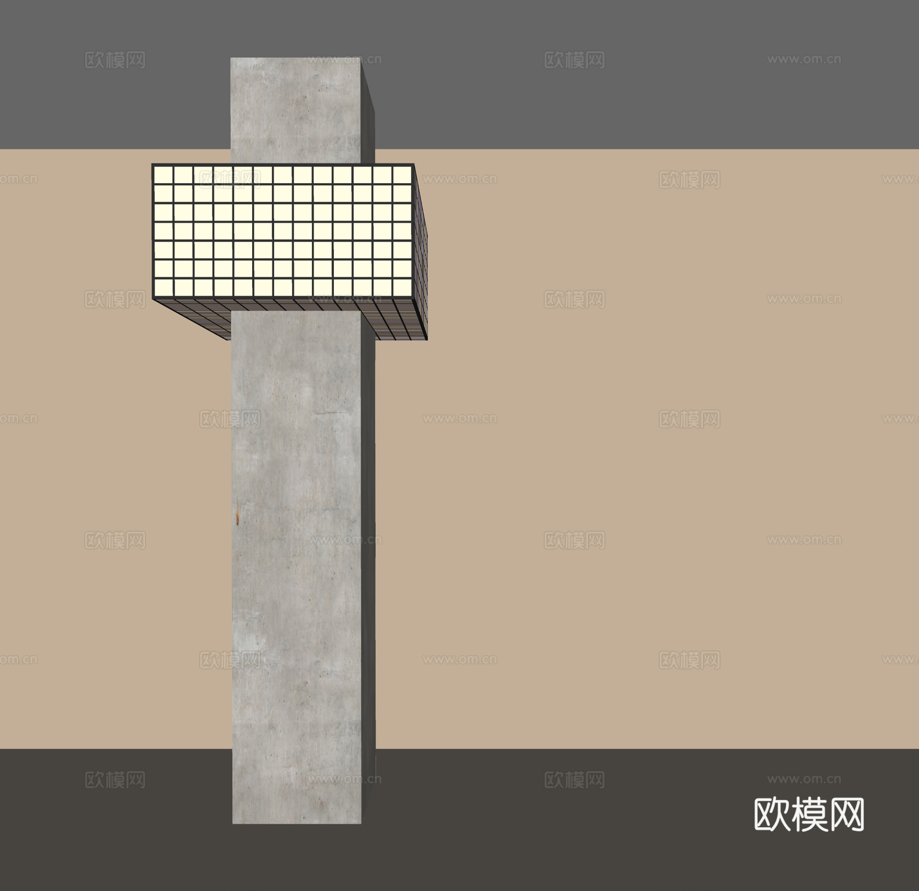 现代柱子 造型柱 艺术柱 方柱 支撑柱 装饰柱 石柱su模型