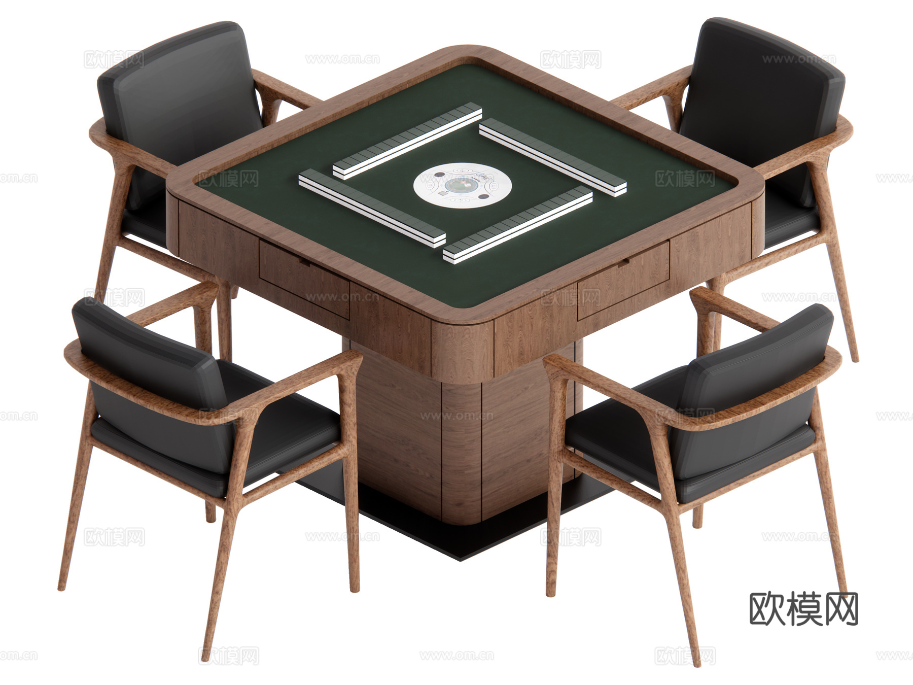 麻将桌 棋牌桌su模型