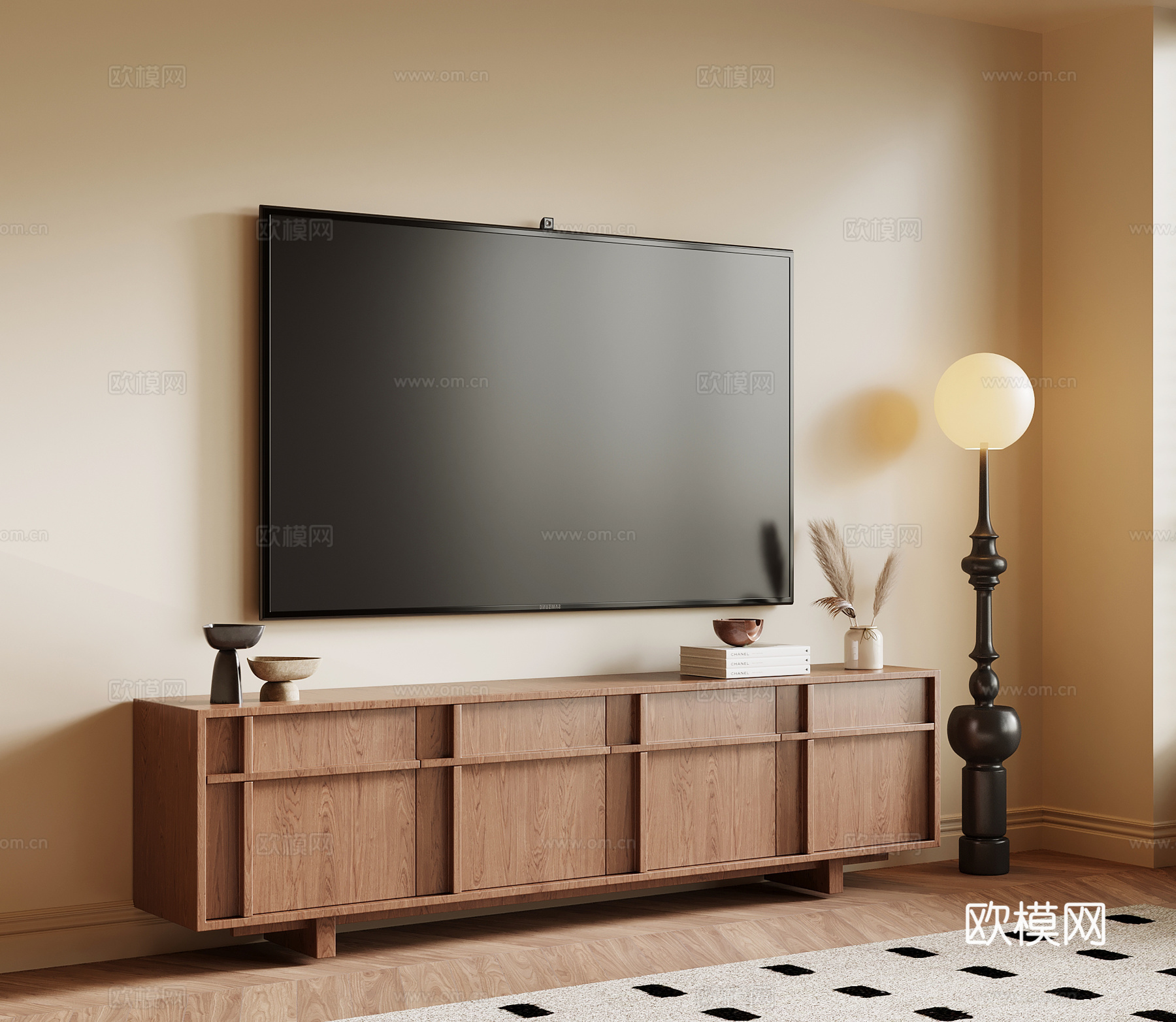 法式中古电视柜 矮柜3d模型下载
