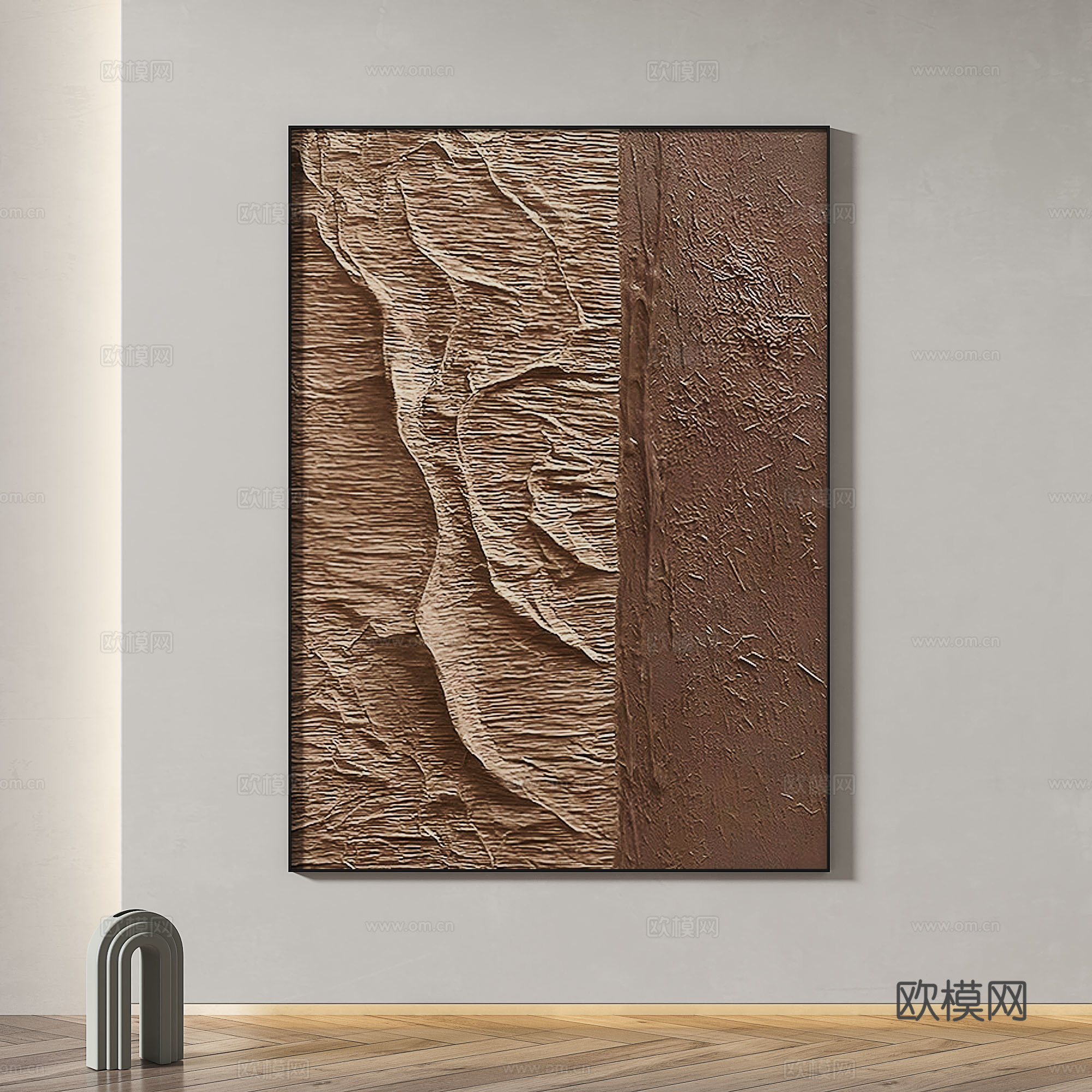 现代，简约，抽象，轻奢，侘寂，复古，肌理，装饰画3d模型