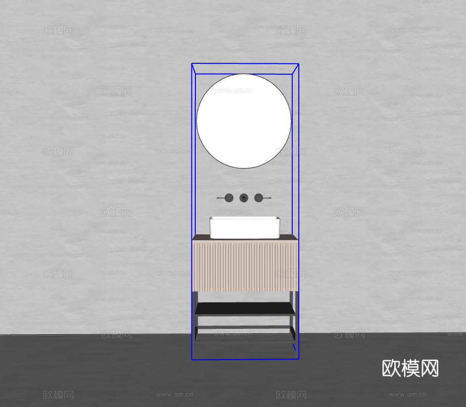 洗手盆su模型