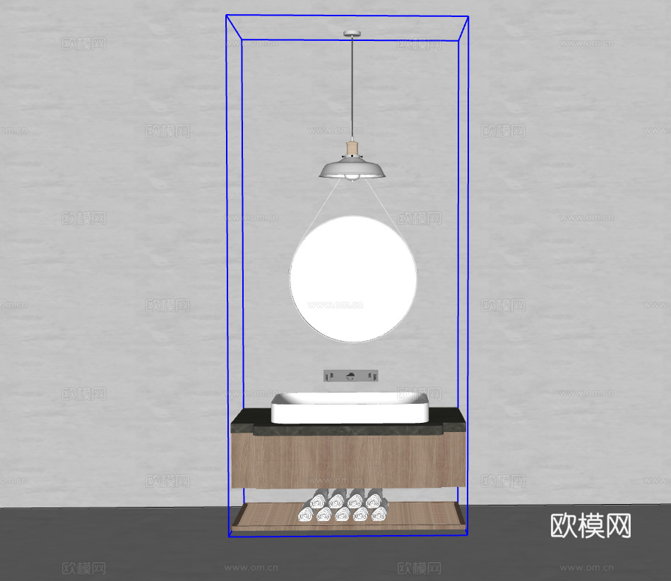 洗手台su模型