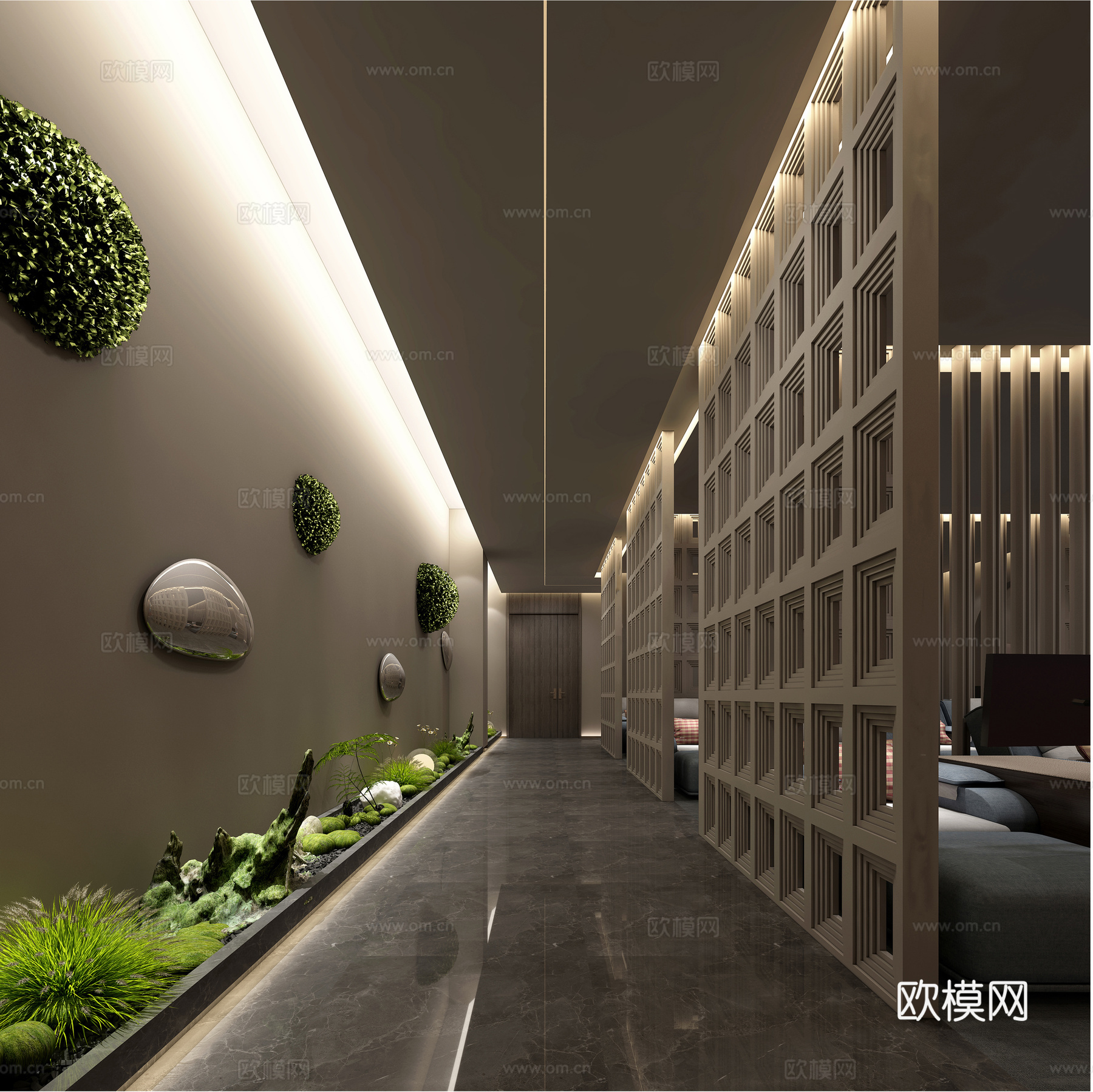 休息区3d模型下载（渲染图2）