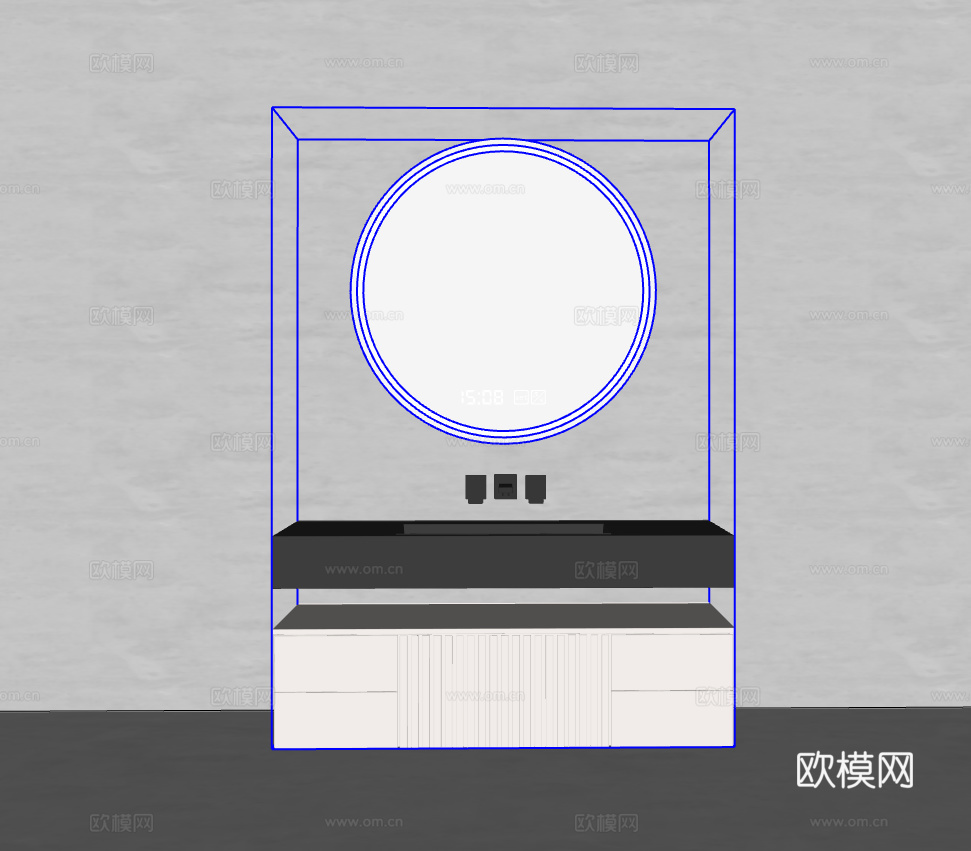 洗手台su模型