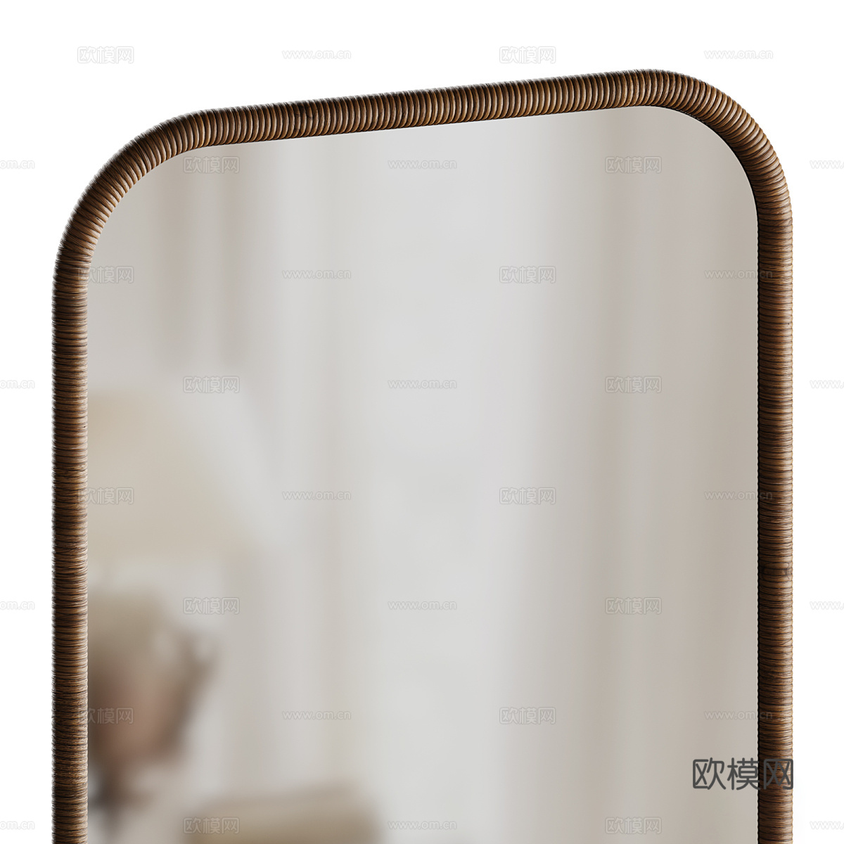 中古风装饰镜子3d模型下载（渲染图2）