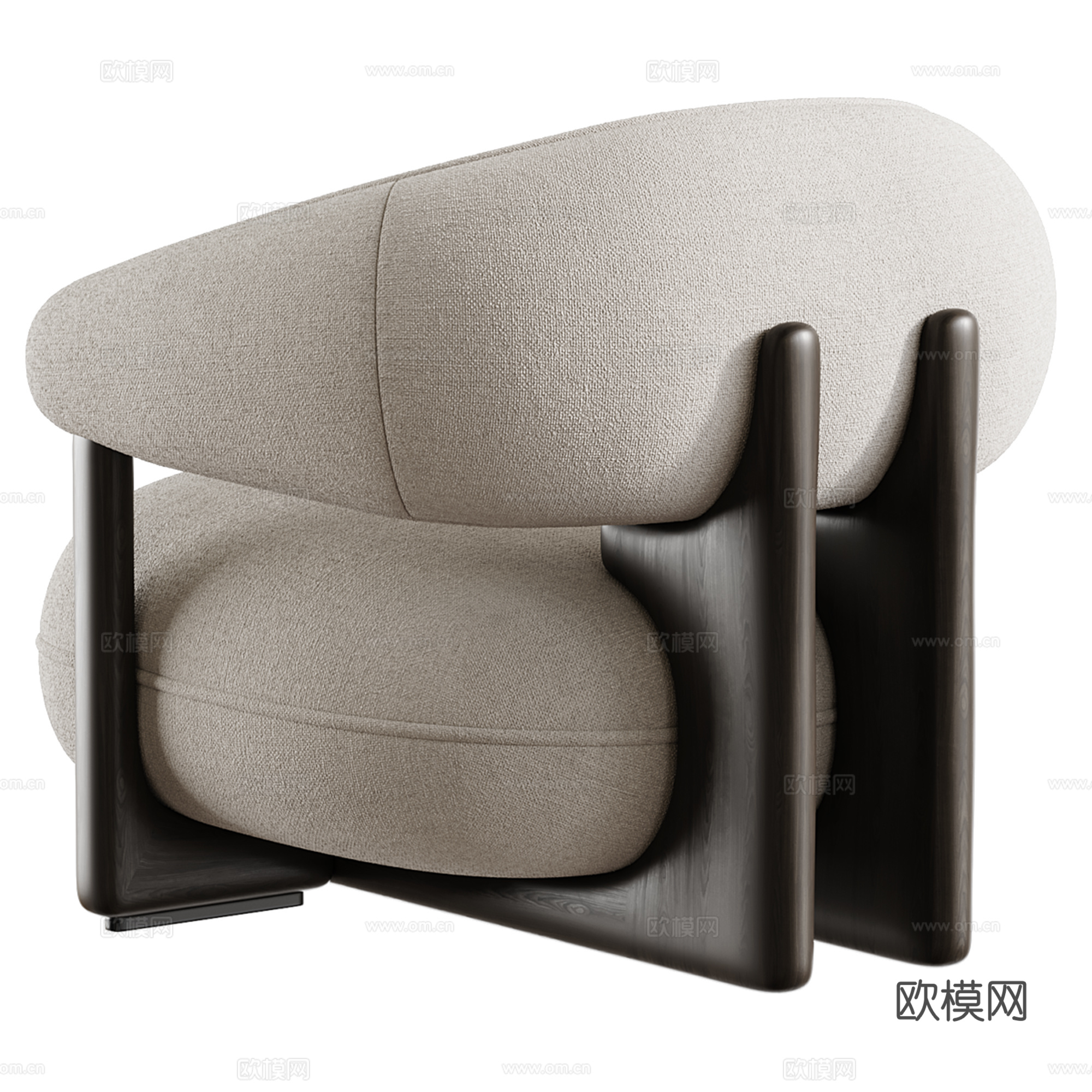 现代扶手椅 休闲椅su模型