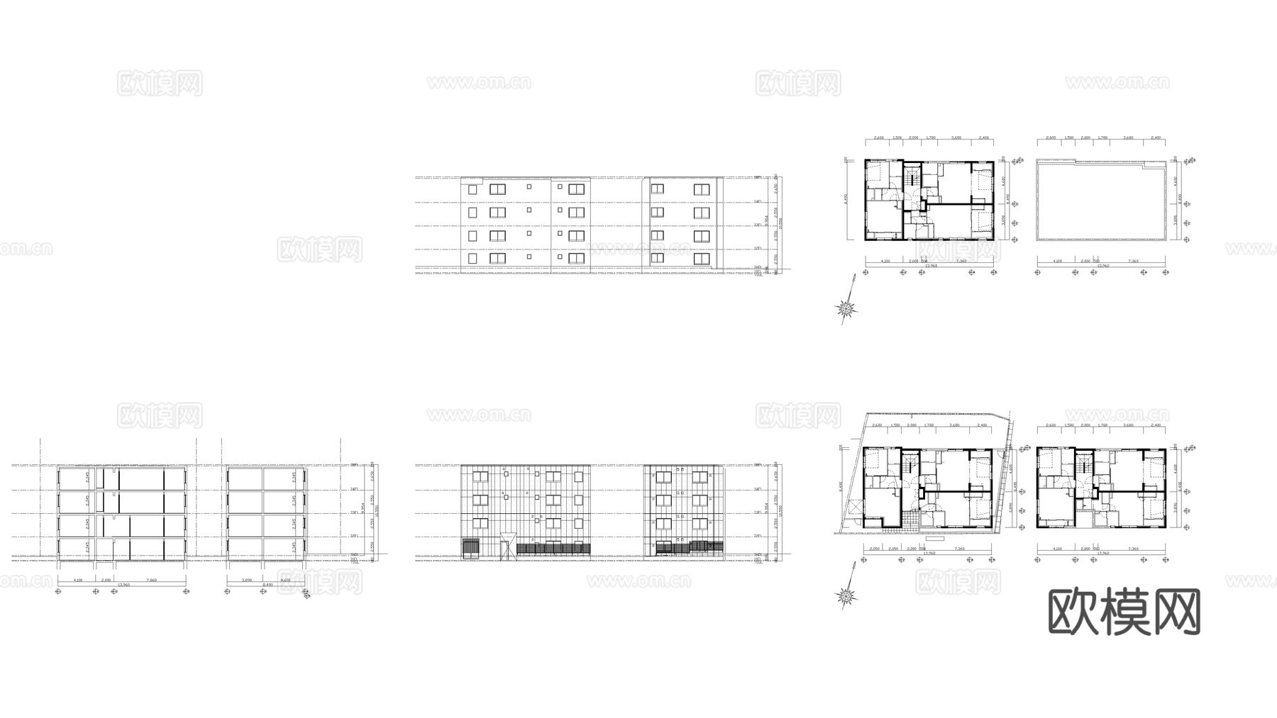 建筑住宅 公寓住宅 办公建筑cad施工图