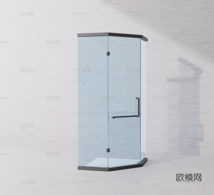 淋浴玻璃su模型