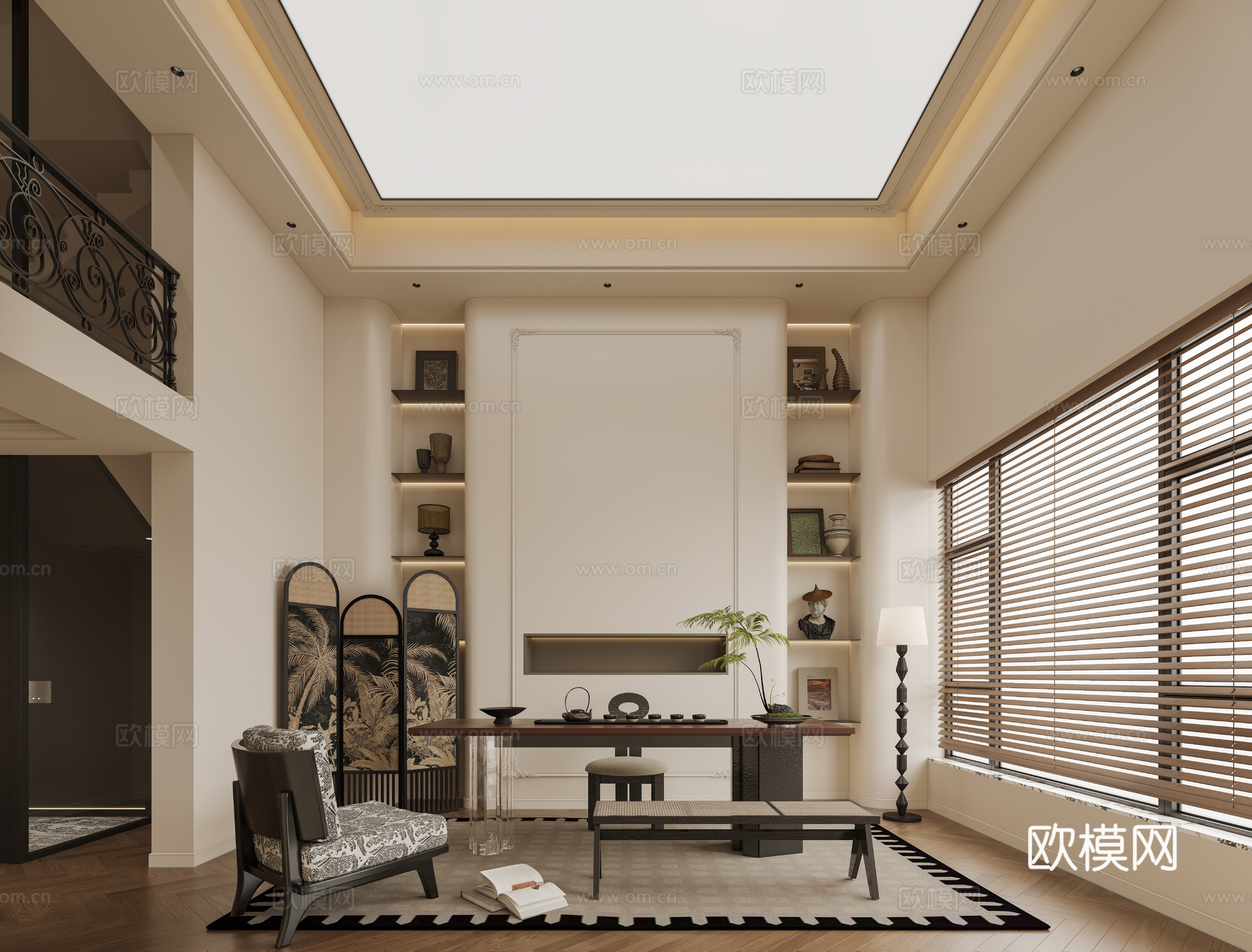 法式茶室su模型