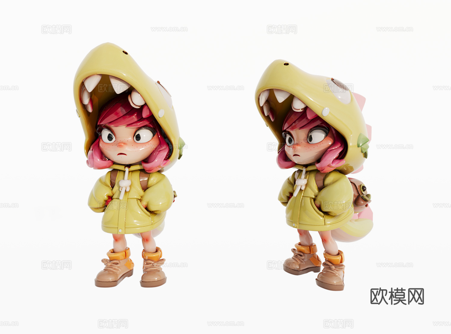 现代潮玩人物卡通模型3d模型下载