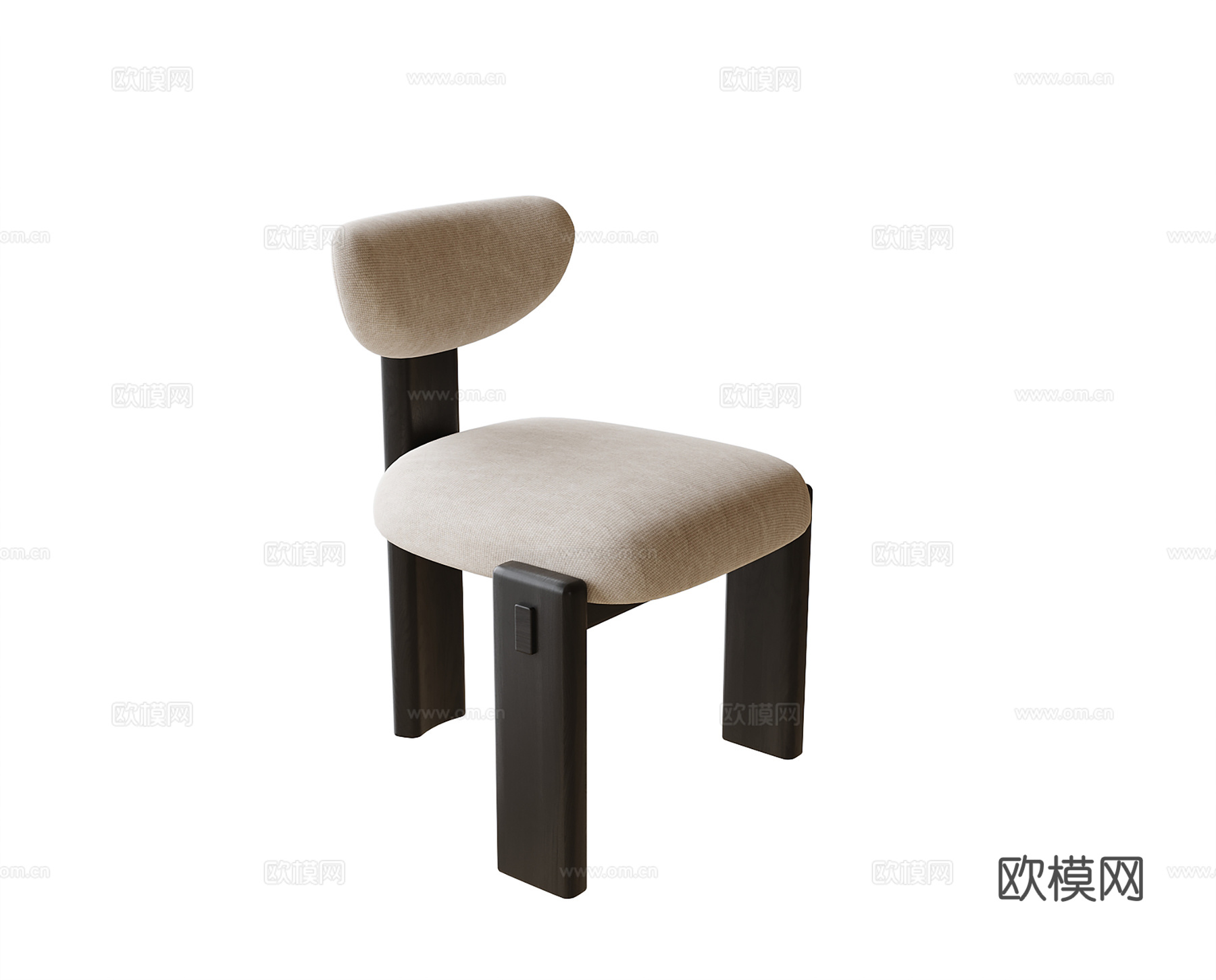 现代单椅 书椅 餐椅su模型