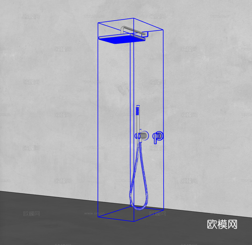 淋浴花洒su模型