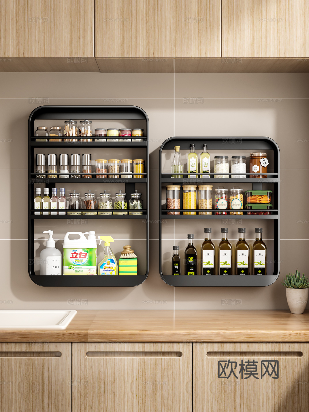 厨房调料架3d模型下载