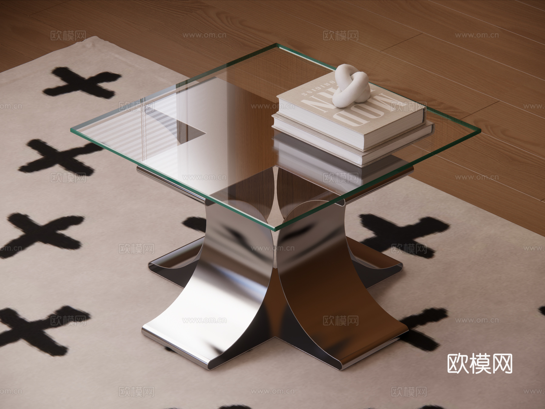 现代茶几 玻璃茶几su模型