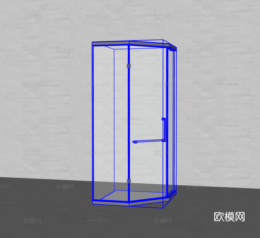 淋浴玻璃su模型