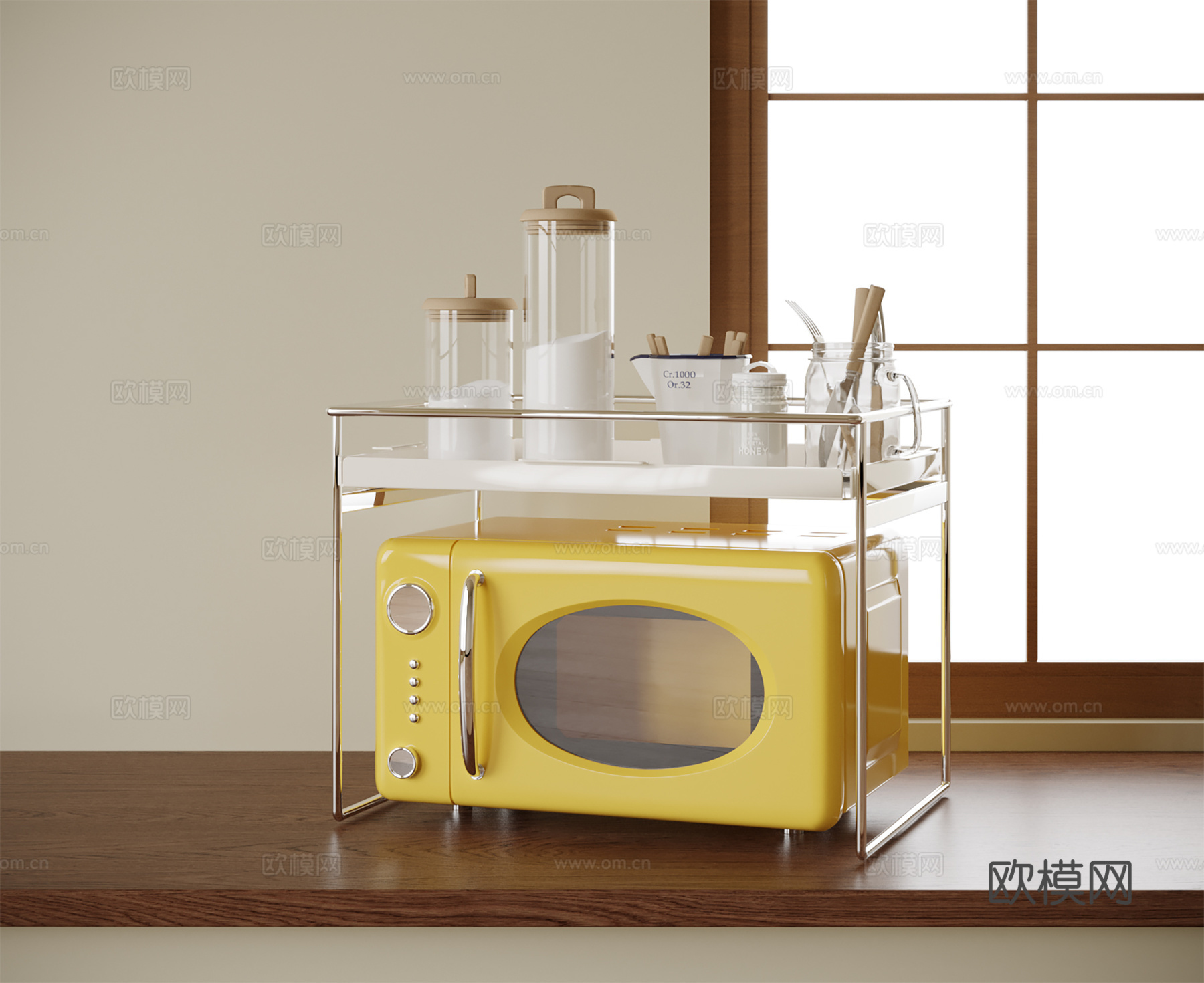 现代烤箱 厨房电器su模型