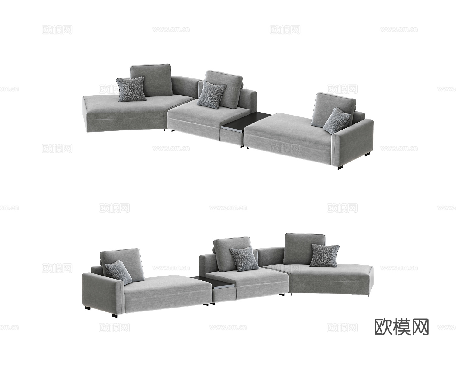 Tremolada 布艺多人沙发3d模型下载