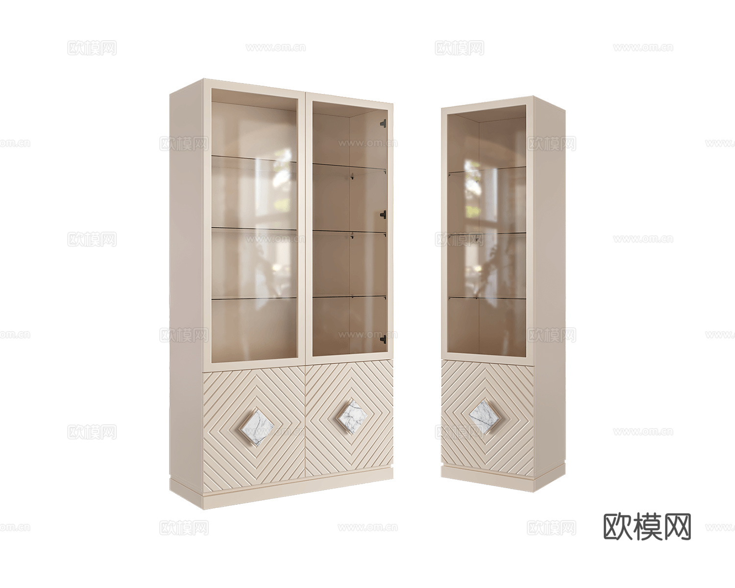 Ambicioni 美式玻璃酒柜3d模型下载