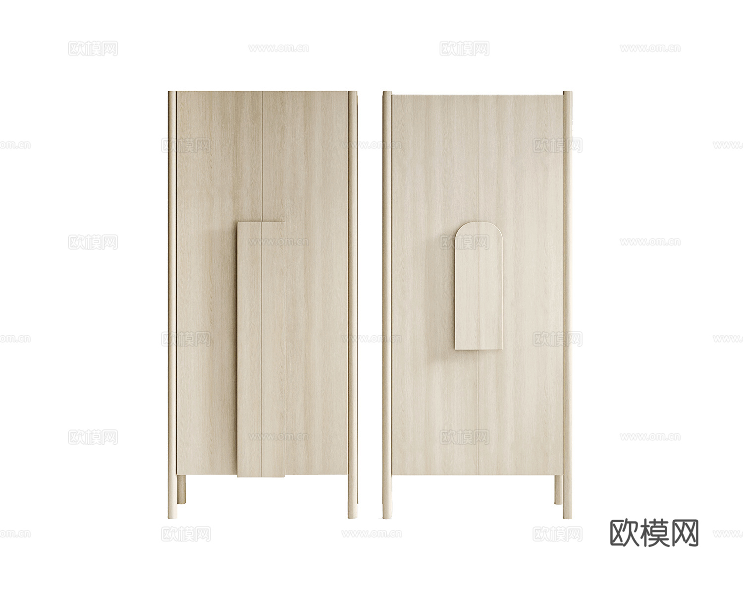 Coma 原木衣柜3d模型下载