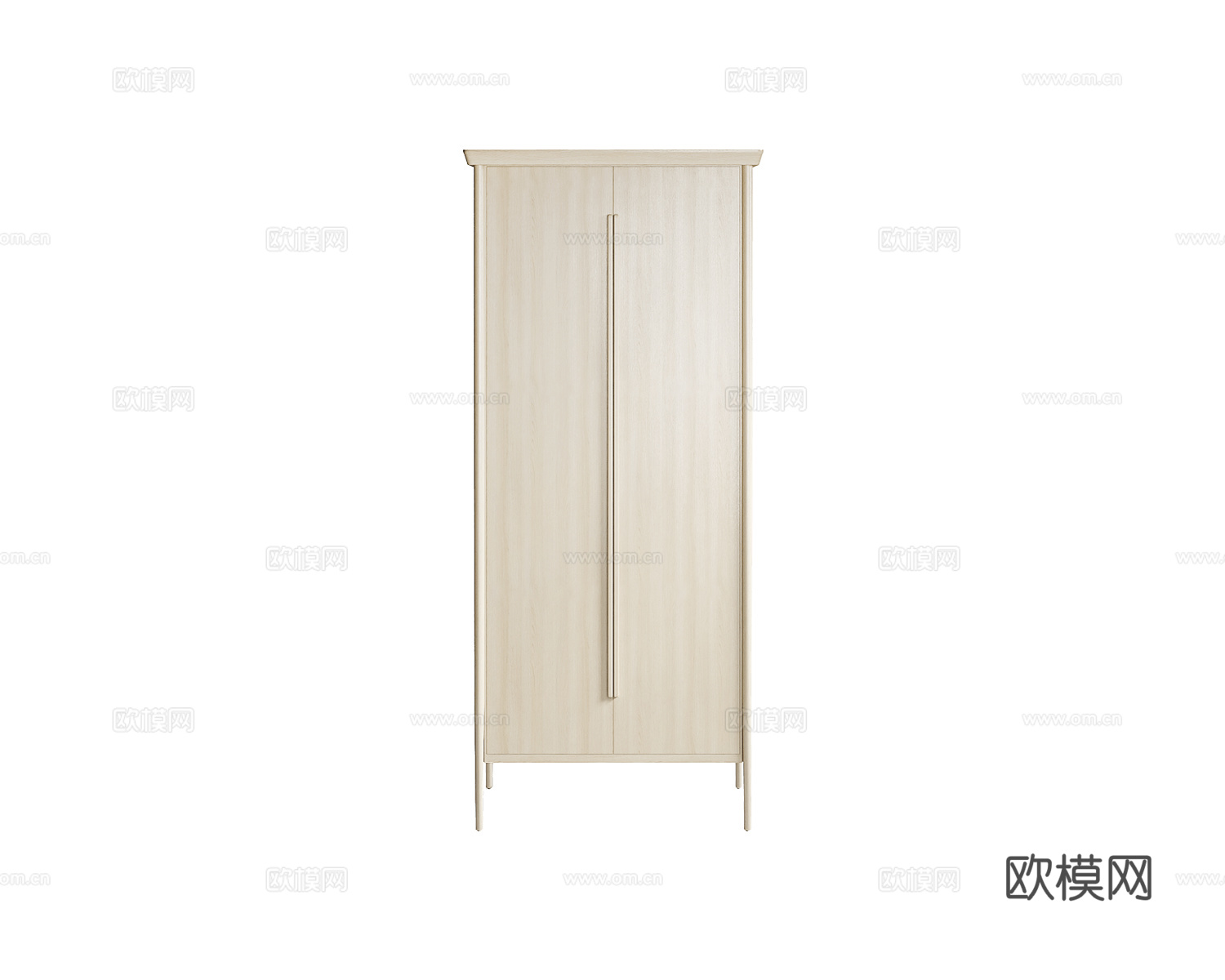 Coma 原木白色衣柜3d模型下载