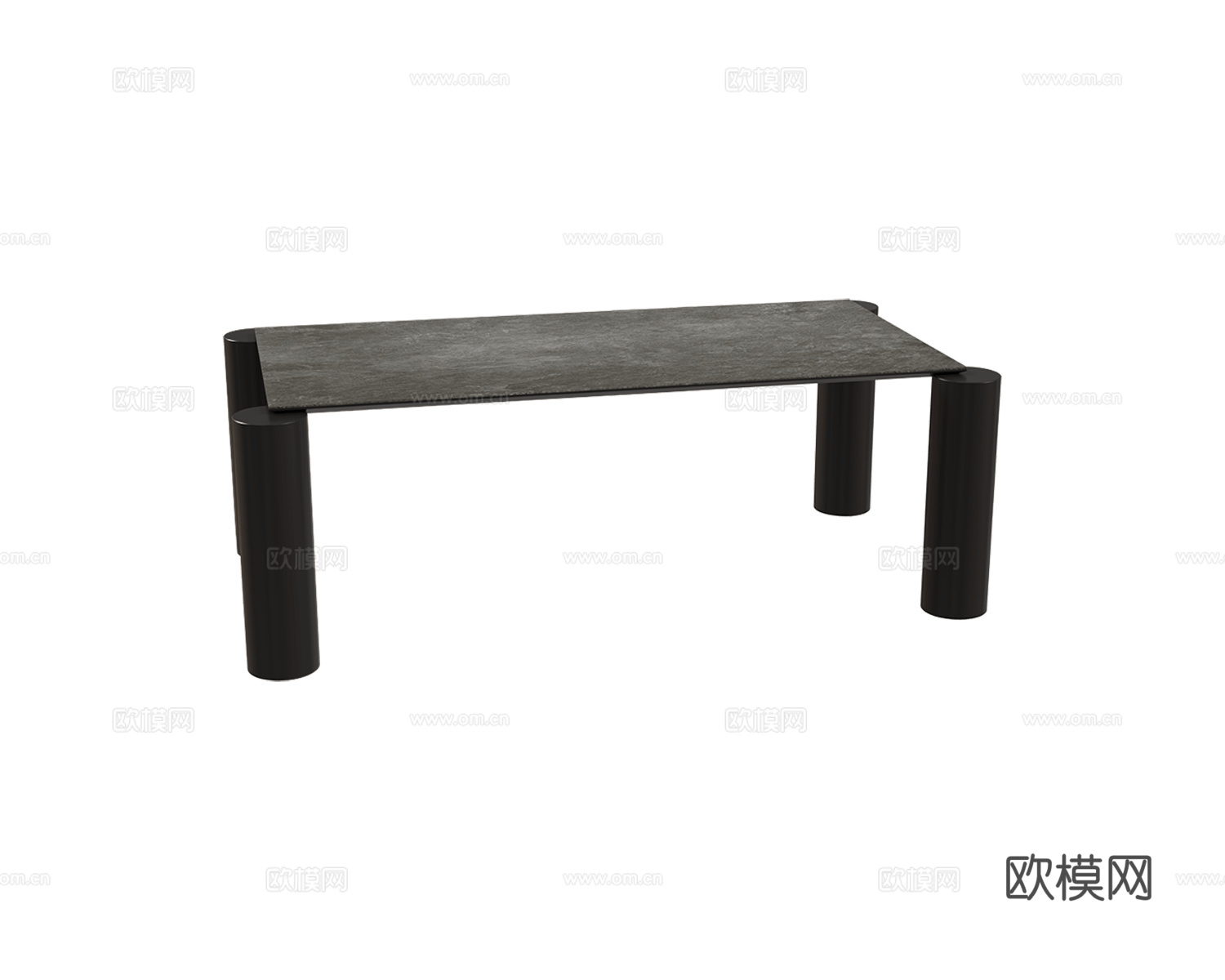 Palo Nero 长桌餐桌3d模型下载（渲染图1）