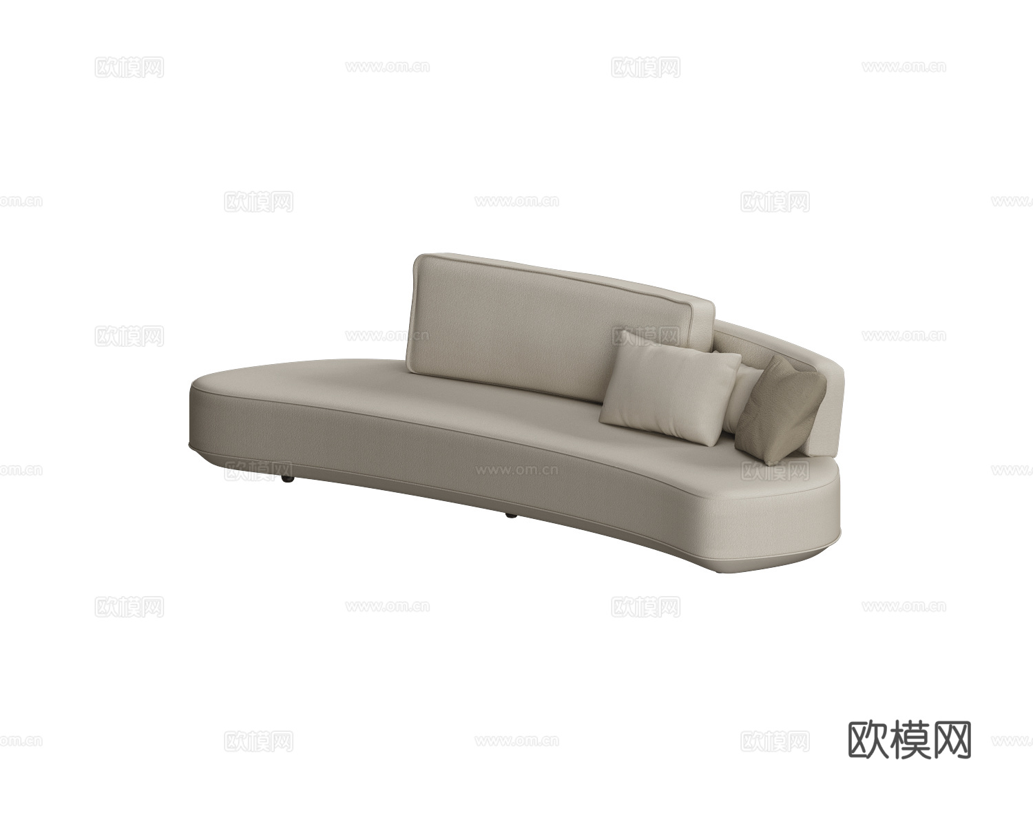 Villevenete 弧形沙发3d模型下载（渲染图1）