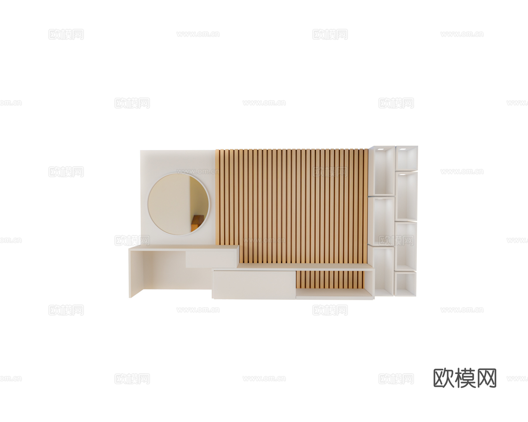 TV stand 卧室电视柜 梳妆台3d模型下载