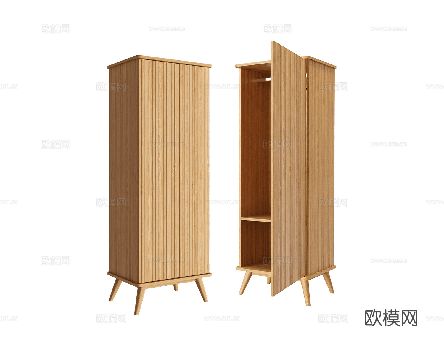 lulu'space 原木衣柜 储物柜3d模型下载