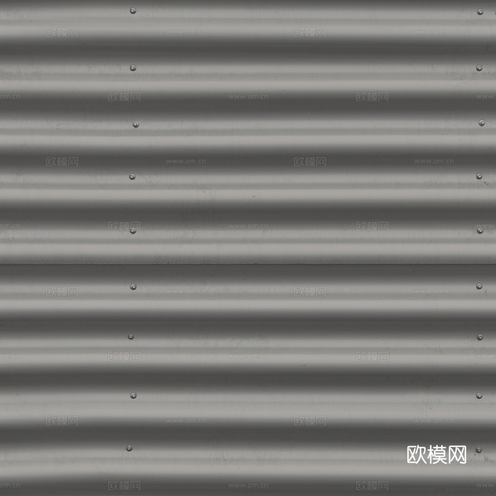 银灰色喷漆波纹扣板金属板贴图