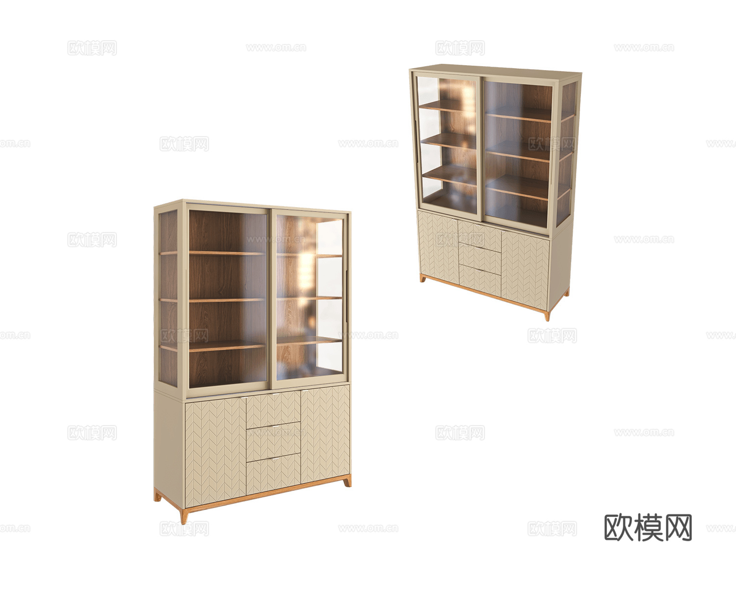 The IDEA 美式酒柜3d模型下载