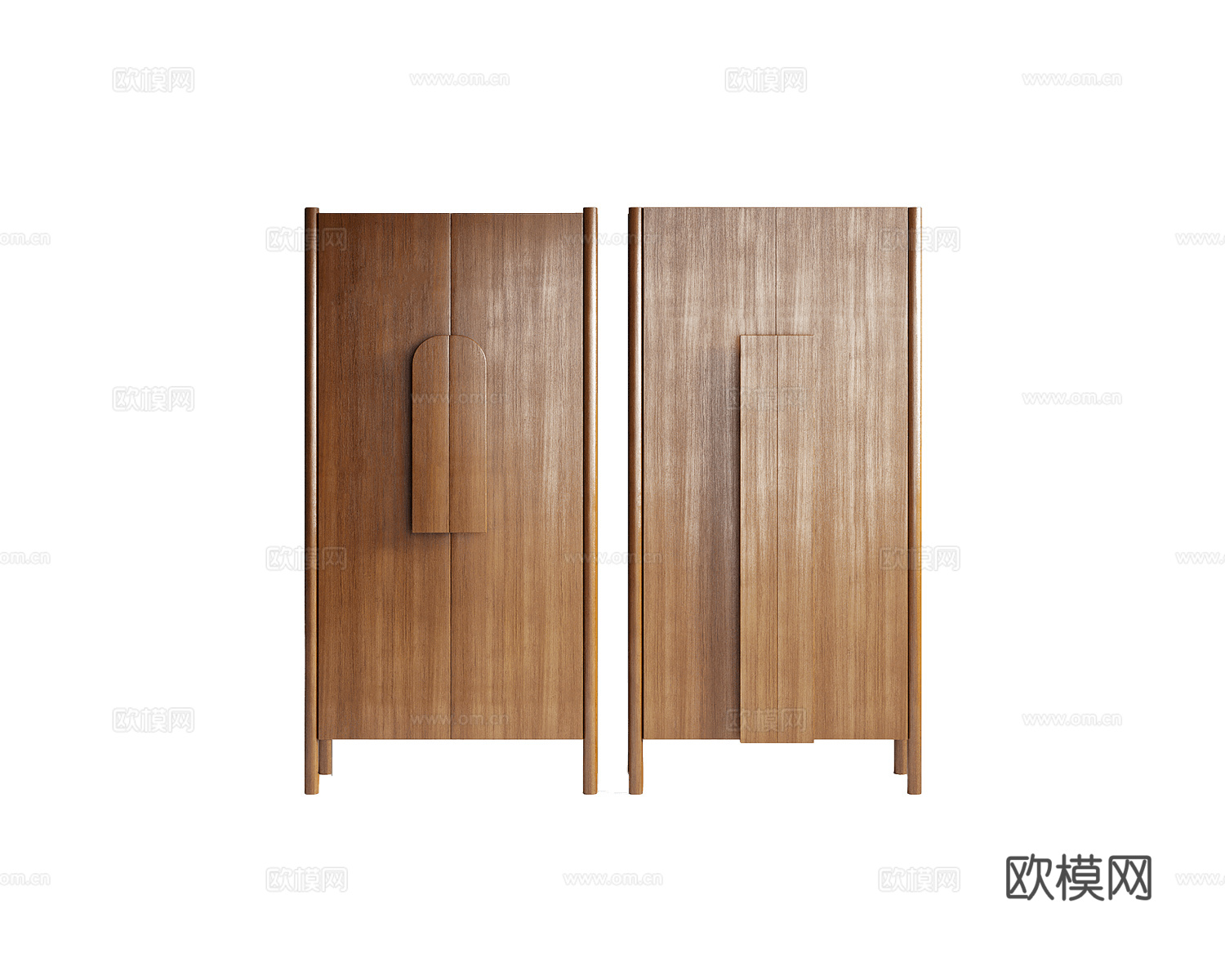 Coma 原木衣柜3d模型下载