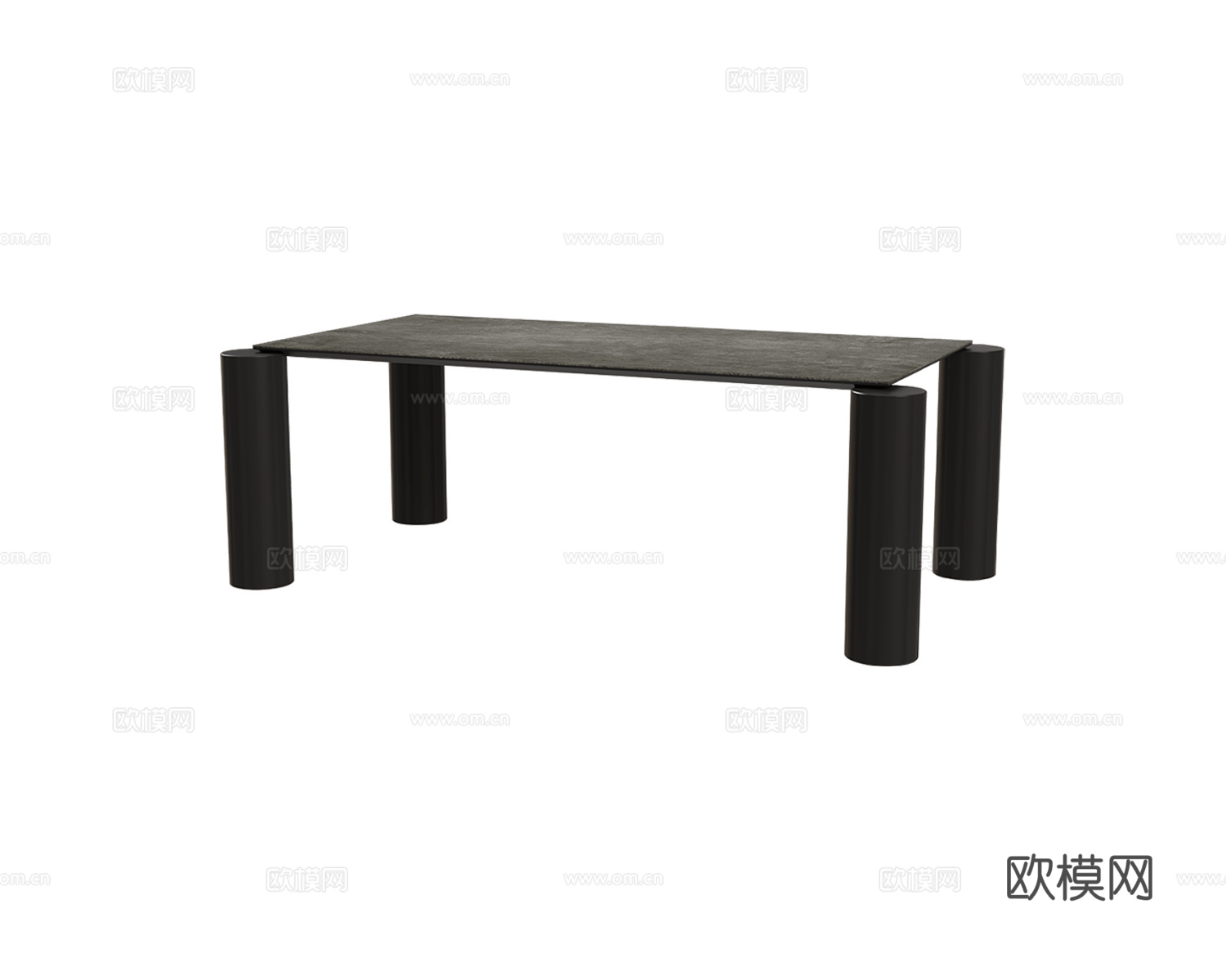 Palo Nero 长桌餐桌3d模型下载（渲染图2）